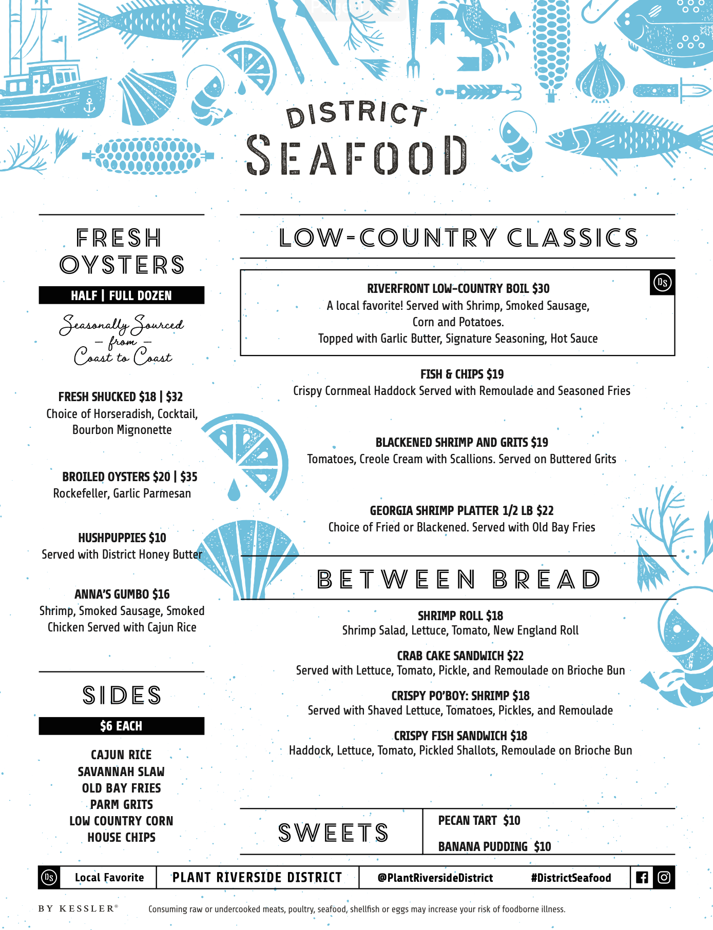 District Seafood Spring Menu